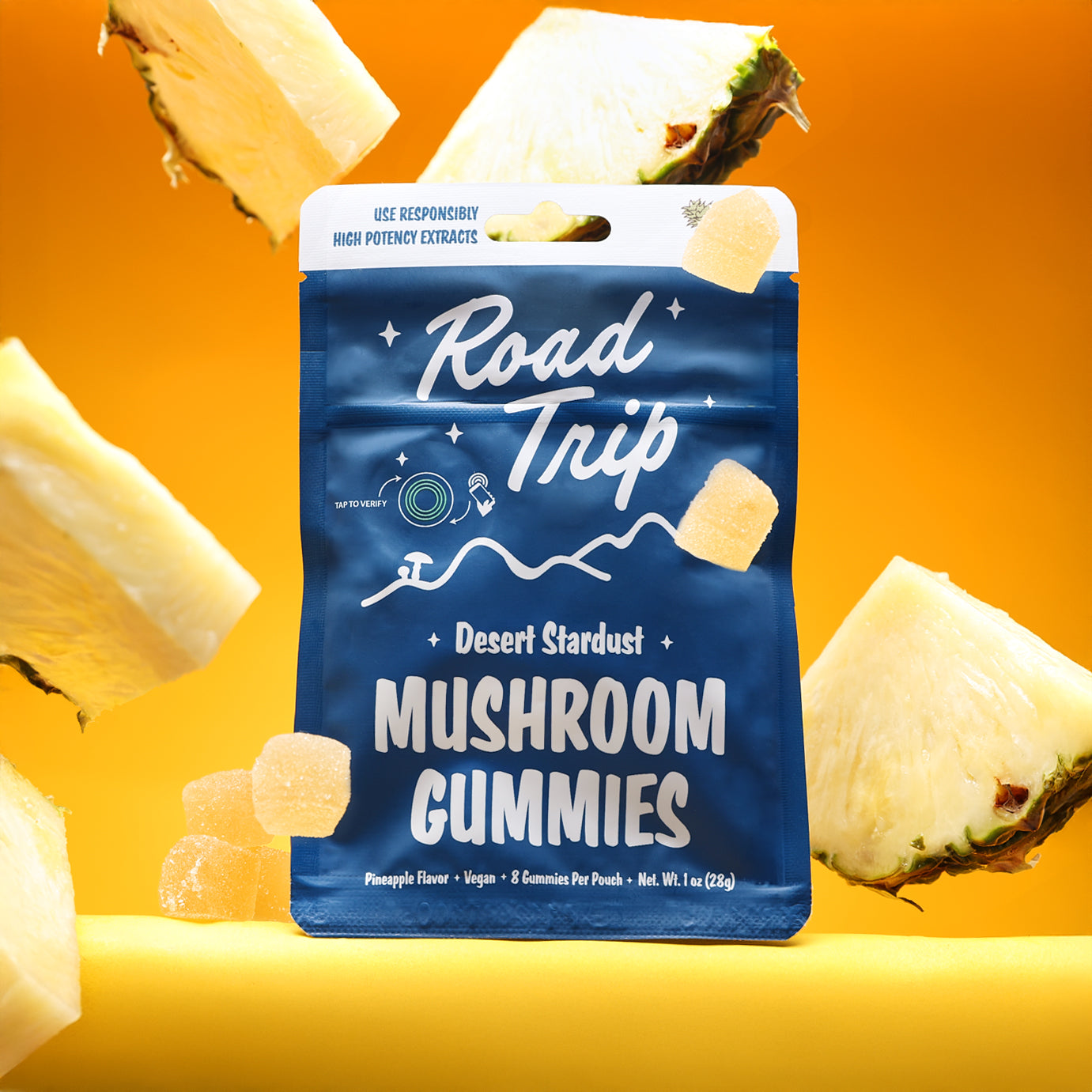 Desert Stardust Mushroom Gummies - Pineapple - 8pc