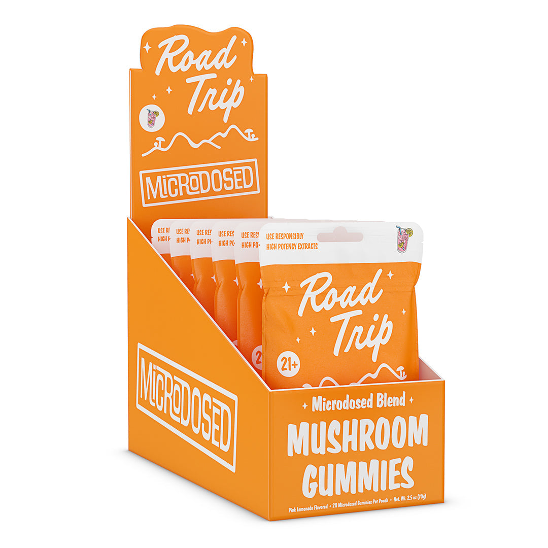 Road Trip - MICRODOSED Gummies + Functional Mushrooms - Pink Lemonade - 20pc