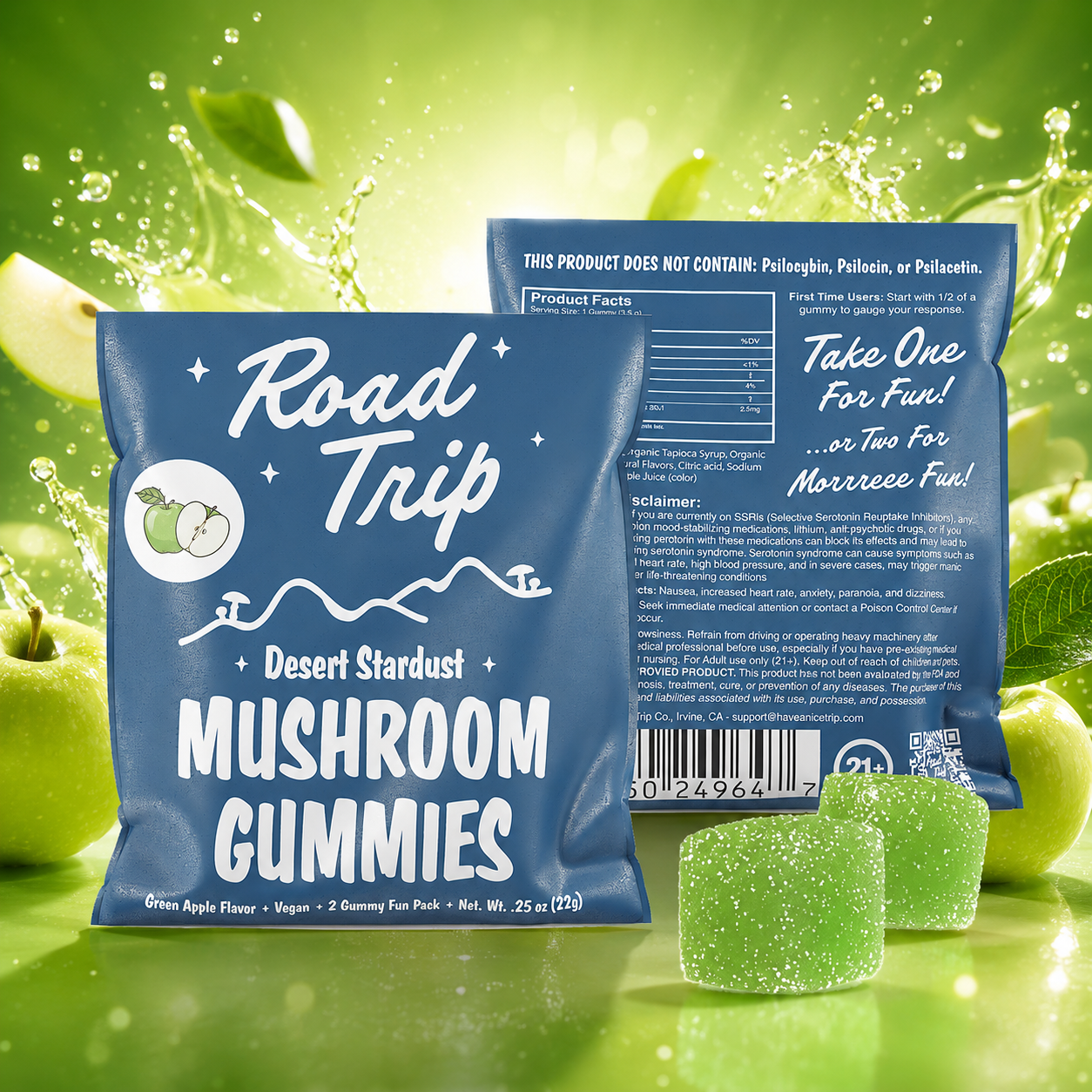 Road Trip Desert Stardust Mushroom Gummies - 2-Piece Sample Size