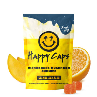 Road Trip x Happy Caps™ - MICRODOSED Gummies + Functional Mushrooms - Citrus Sunrise