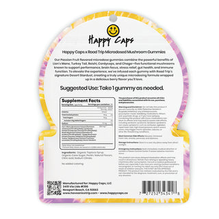 Happy Caps® x Road Trip - MICRODOSED Gummies + Functional Mushrooms