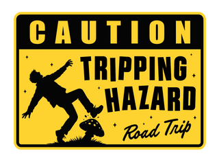 Tripping Hazard Sticker - 8" x 6"