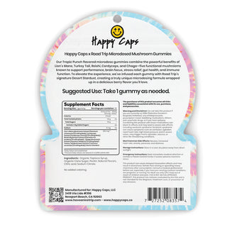 Happy Caps® x Road Trip - MICRODOSED Gummies + Functional Mushrooms