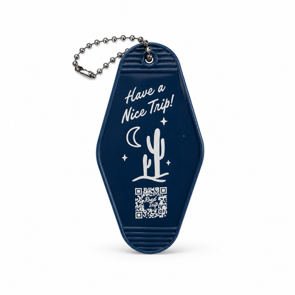 Road Trip Vintage Hotel Key Style Keychain